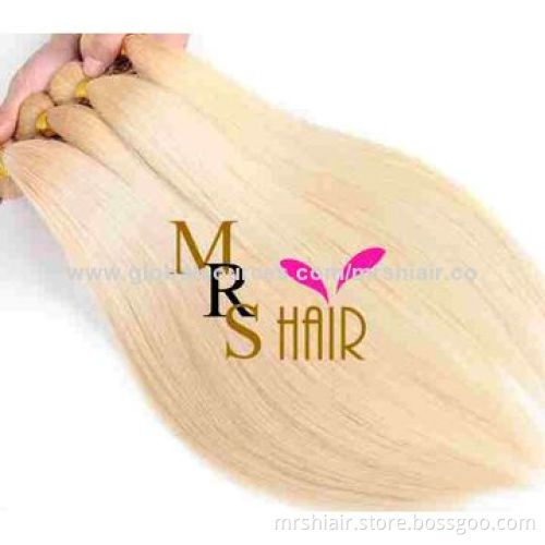 Mrs Hair Products, Top-quality Blonde European Hair, Straight, Full and Thick, No Tangle,No Shedding